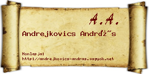 Andrejkovics András névjegykártya